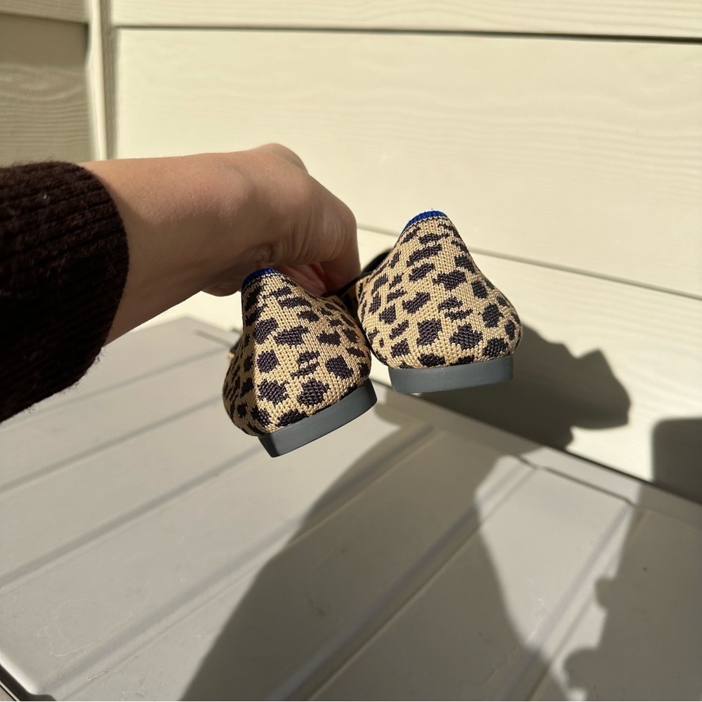 Rothy’s Pointed Toe Flats Leopard Print Casual Comfort Size 6.5 Women’s - Picture 4 of 10